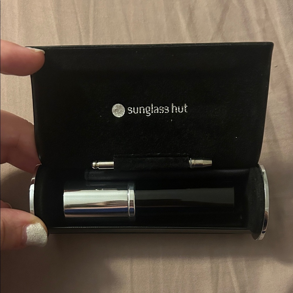 Sunglass Hut Black and Silver Care Kit